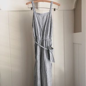 pin stripe jump suit